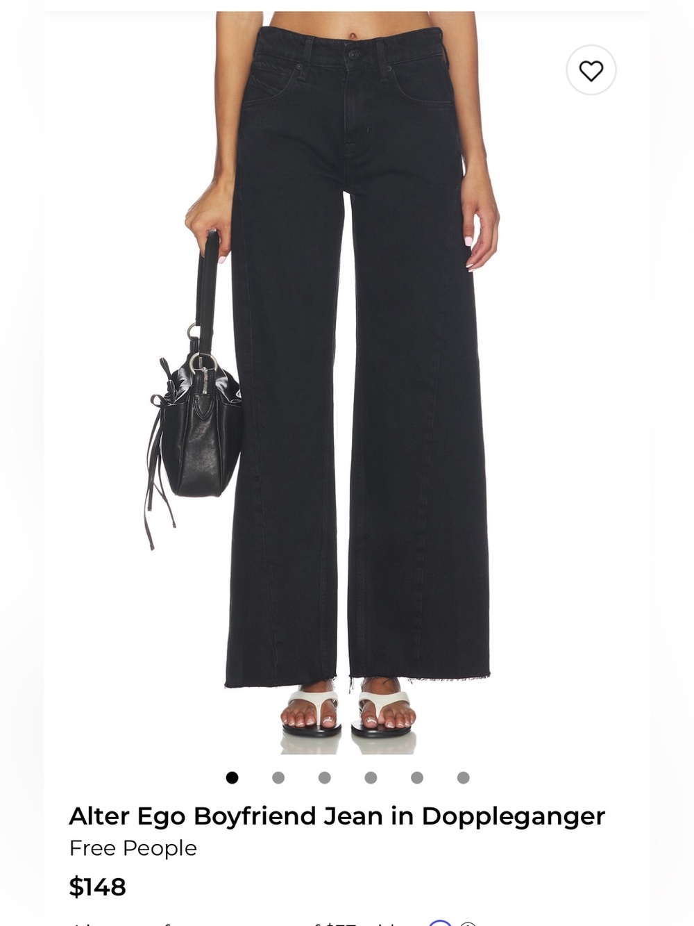We The Free Black Wide-Leg Jeans